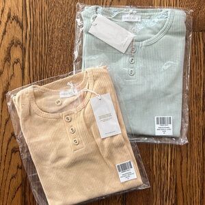 (2 pack) NWT Jamie Kay Organic 6Y Long Sleeve Henley